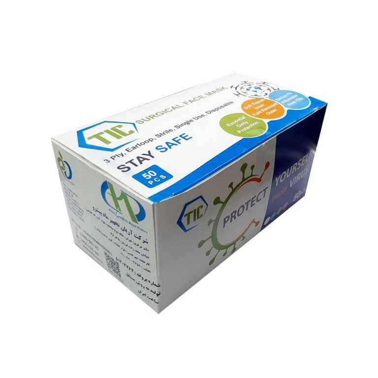 ماسک تنفسی آریان تجهیز ماد پیشرو مدل ssmms بسته 50 عددی